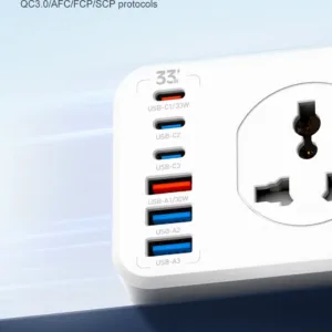Ldnio SC10610C 10 AC Outlets Universal Power Strip (3USB-C & 3USB-A) (New Edition)