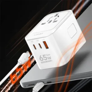 Ldnio Z6 3 USB Ports 65W GaN Universal All-In-One Travel Adapter