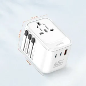 Ldnio Z8 GaN 45W Universal Travel Adapter All-In-One Adapter