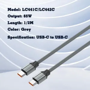 LDNIO LC441C 65w Type-c To Type-c Fast Charging 1Meter Data Cable