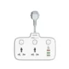 LDNIO SC2413 2500w Power Extension with 2 Power Sockets 2 2.4A USB-A Ports 1 QC3.0 18w USB-A Port 1 PD 20w Type C Port