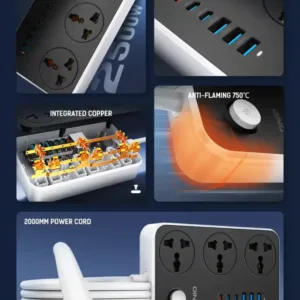 LDNIO SC3604C PD20W (3C+3U) 3PORT Power Strip (NEW VARIENT)
