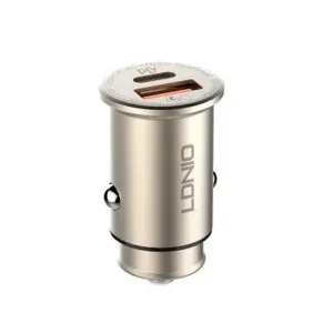 Ldnio C506Q 30W ULTRA Mini Zinc Alloy Shell Car Charger With Cable