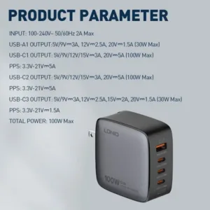 Ldnio Q408 100W GaN Supper Fast Charger