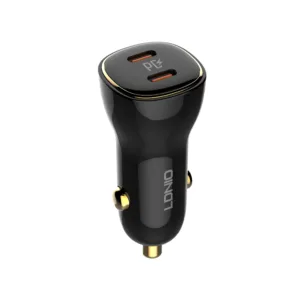 Ldnio C104 60W Dual PD Super Fast Car charger - Type C to C Cable