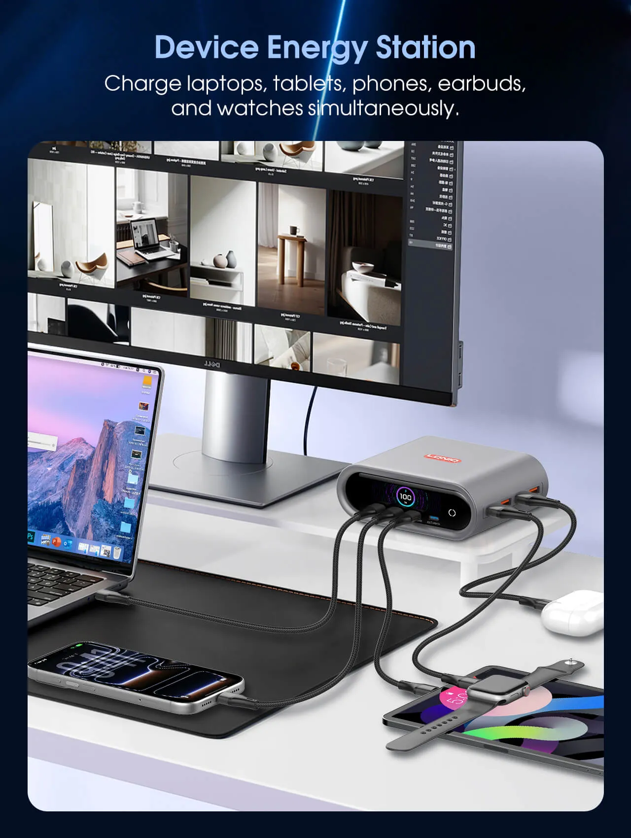 Ldnio Q17 GaN 100W Super Fast Desktop Charger (2) Ldnio Q17 GaN 100W Super Fast Desktop Charger