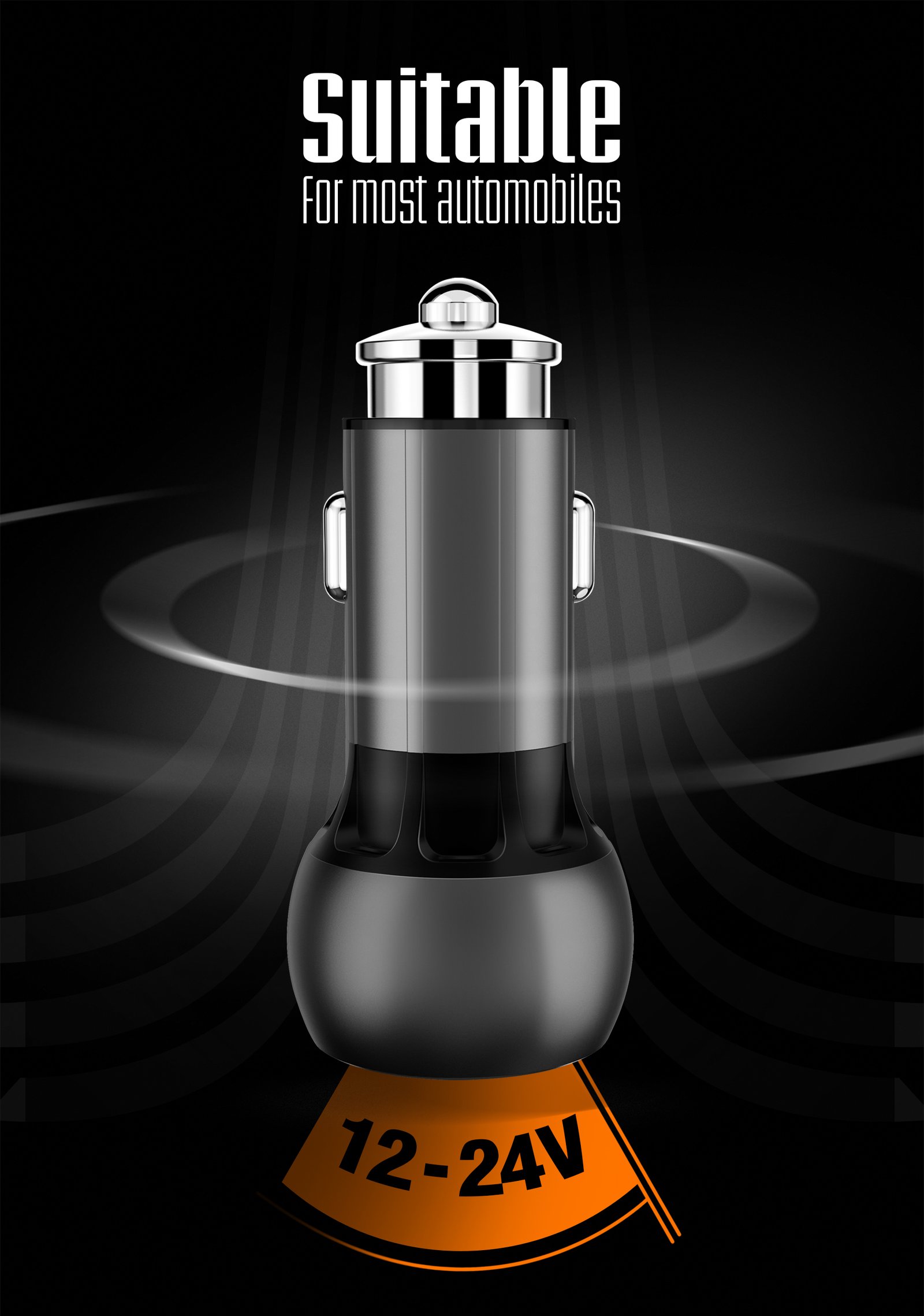 LDNIO C503Q Dual Port QC3.0 Car Charger 2 USB Fast Charging In Car Charger